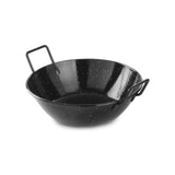 Tigaie adanca paella cu 2 manere, otel emailat, 14,5 cm diametru x 4 cm inaltime , Hendi, potrivita si pentru servire