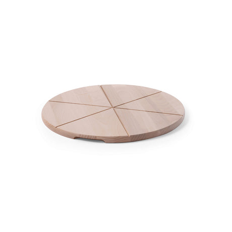 Platou / Planseta pentru pizza, lemn de fag, 400 mm, compartimentata, Hendi