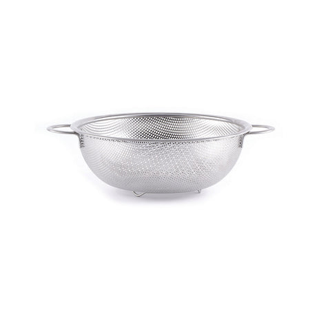 Colander Hendi, otel inoxidabil, cu baza si 2 manere, perforat, 235x(H)85 mm