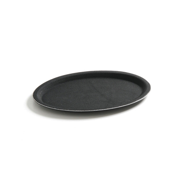 Tava Hendi pentru servire ovala, poliester armat cu fibra de sticla, neagra 200 x 265 mm