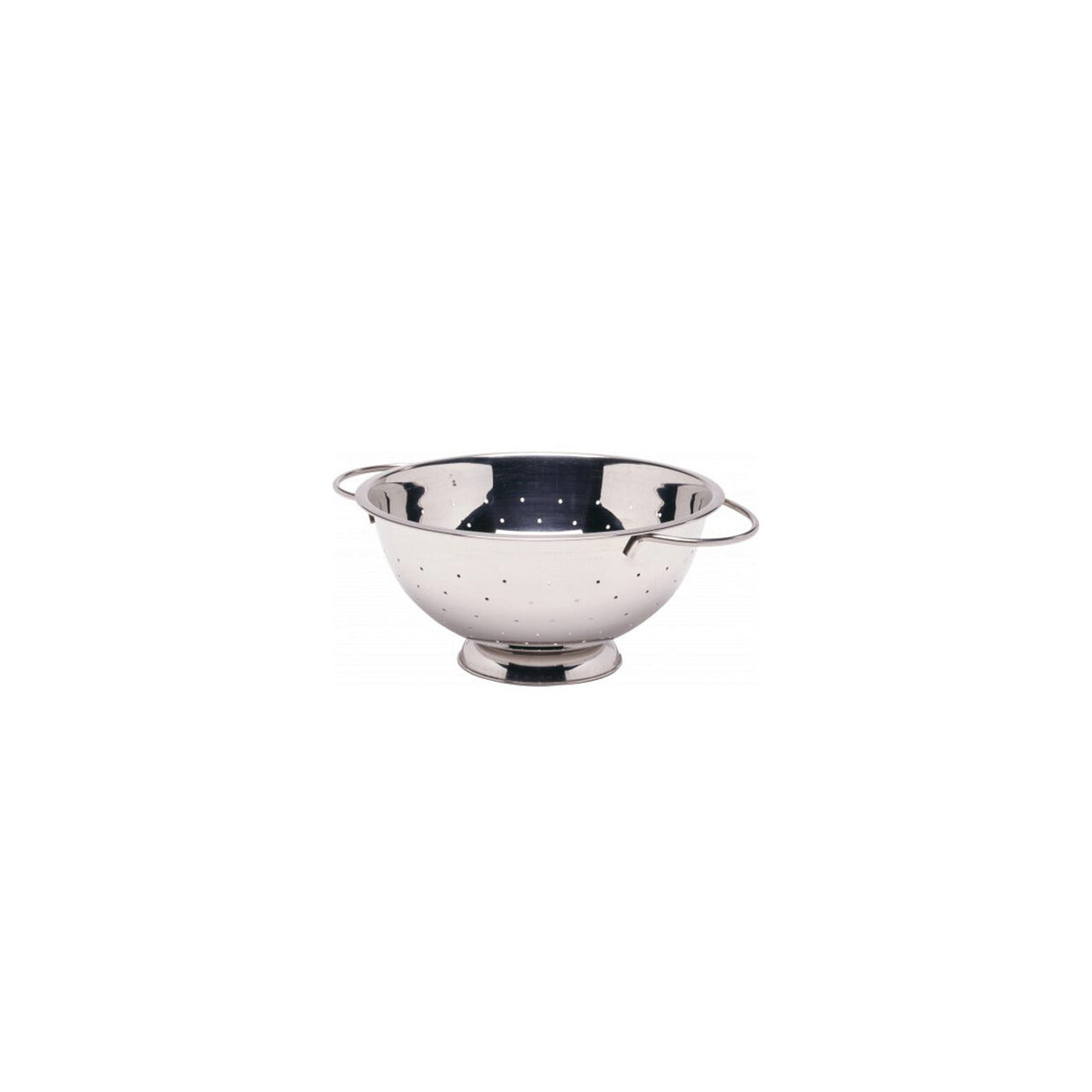 Colander Hendi, otel inoxidabil, cu baza si 2 manere, 280x(H)135 mm