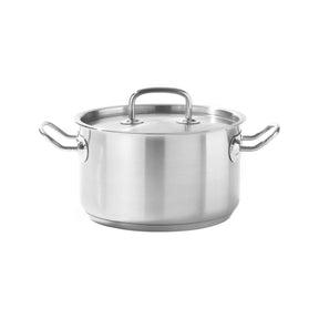 Oala medie cu capac Hendi,6 Lit,24 cm diametru x13,5 cm inaltime, otel inoxidabil 18/0, inductie