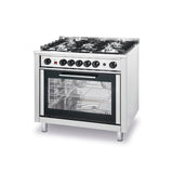 Masina de gatit, 5 arzatoare pe gaz si cuptor electric, Hendi, 14,3kw, 900x655x(H)850/900 mm