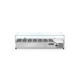 Vitrina frigorifica tip display, capacitate 7 tavi GN 1/4, ARKTIC by Hendi, interval temperatura +2/ +8 gr C, 335x1500x(H)425 mm