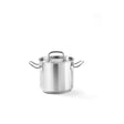 Oala inalta cu capac, 16cm x inaltime 14 cm 2,80 Lit, inox, gama Hendi Kitchen Line, potrivita si pt uz profesional