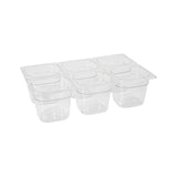 Tava Gastronorm GN 1/6 100 mm 1.6 lt - policarbonat transparent, Hendi, rezistenta la  temperatura -40 gr. Celsius/ 110 gr. Celsius