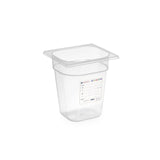 Tava Gastronorm 1/6, 176x162x(H)65 mm, 1 litri cu marcaj HACCP, polipropilena, Hendi