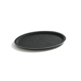 Tava servire ovala, 16x23 cm, Hendi, poliester armat cu fibra de sticla, suprafata anti-alunecare, neagra