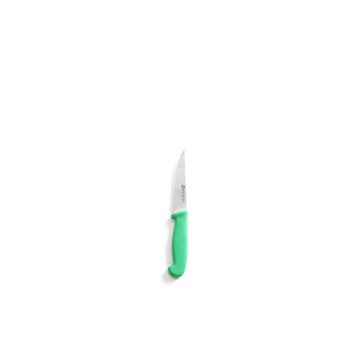 Cutit universal, lama inox zimtata de 10 cm, lungime cutit 20.5 cm, maner verde, Hendi, respecta normele de igiena HACCP
