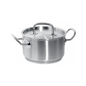 Oala cu capac, capacitate 3,5 Lit, 20 cm diametru x11,5 cm inaltime, Hendi Kitchen Line, din inox de cea mai buna calitate 18/0, grosime 0.7 mm, potrivita si pentru uz profesional