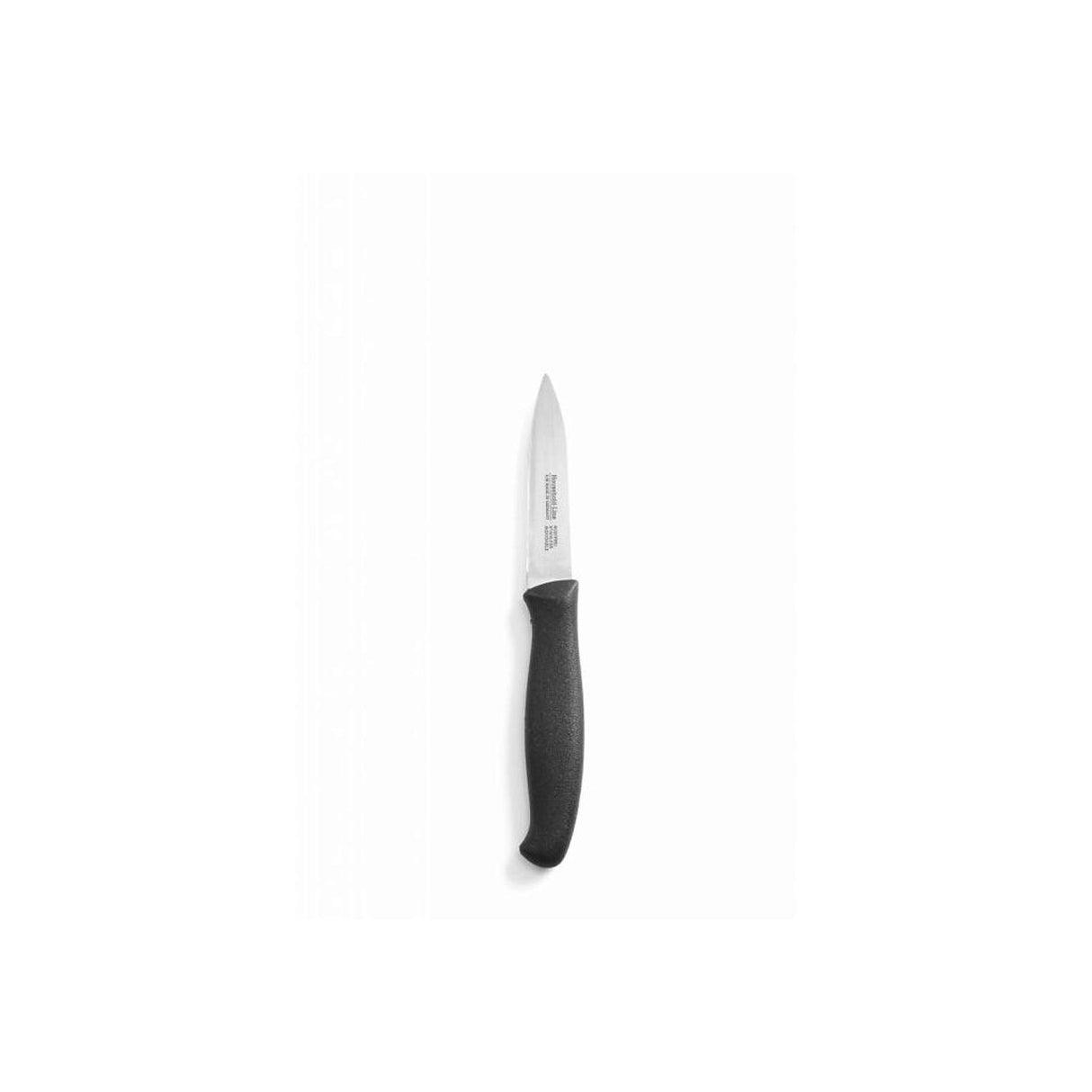 Cutit pentru decojire fructe, legume, Hendi, model ascutit, lama inox, maner polipropilena, lungime 190 mm