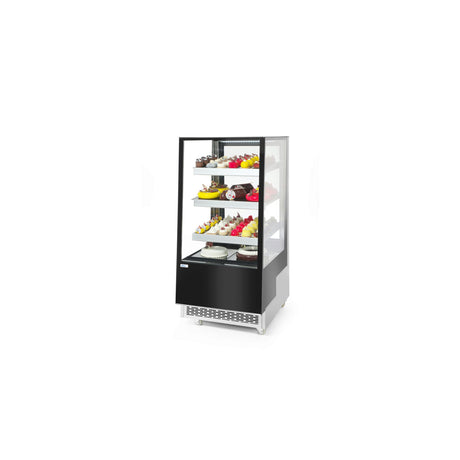 Vitrina frigorifica de prezentare interval temp. 2/6?C, 490 W corp inox, ARKTIC by Hendi, 900x805x(H)1445, 500 Litri, Clasa energetica C