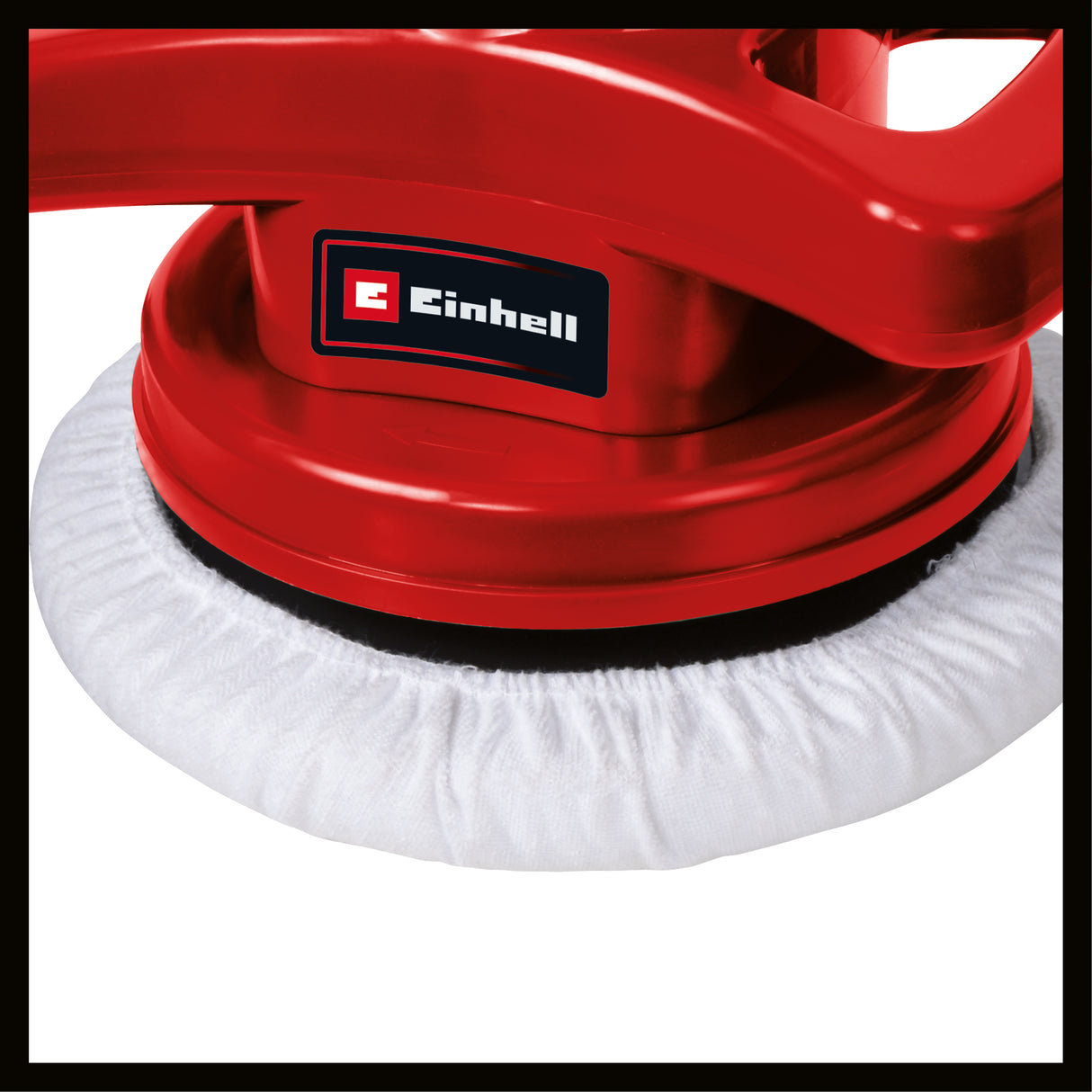 Einhell CC-PO 90 autópolírozó, be-/kikapcsolóval, praktikus és robusztus, 1 textil és 1 szintetikus polírozópárnát tartalmaz