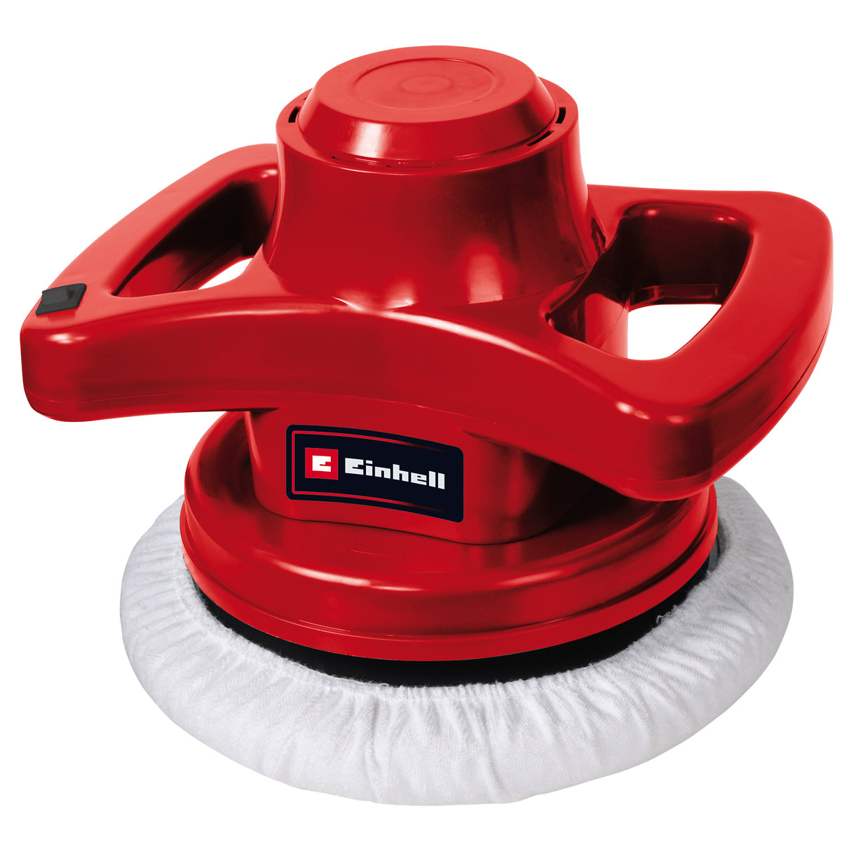 Einhell CC-PO 90 autópolírozó, be-/kikapcsolóval, praktikus és robusztus, 1 textil és 1 szintetikus polírozópárnát tartalmaz