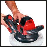 Masina de lustruit auto pe acumulator Einhell CE-CB 18/254 Li-Solo Power X-Change, Li-ion, 18 V, 2.500 rpm, comutator pornit/oprit, protectie la suprasarcina, maner moale, fara baterie si incarcator