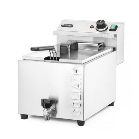 Friteuza electrica cu scurgere 10L Goliath Hendi, 10Kw, 400v, 299x584x(H)375mm