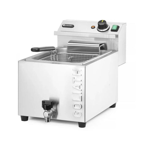 Friteuza electrica cu scurgere 10L Goliath Hendi, 10Kw, 400v, 299x584x(H)375mm