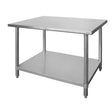 Masa de lucru centrala cu polita, inox, 1600x600x(H)850mm