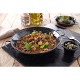 Tigaie adanca paella cu 2 manere, otel emailat, 20,5 cm diametru x 5,7 cm inaltime , Hendi, potrivita si pentru servire