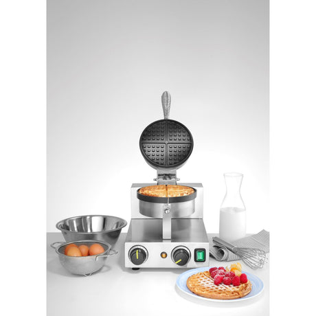 Aparat vafe/waffles rotunde Hendi, diametru 19cm, 1000w, timer, termostat reglabil, 2500x3800x(h)5900mm
