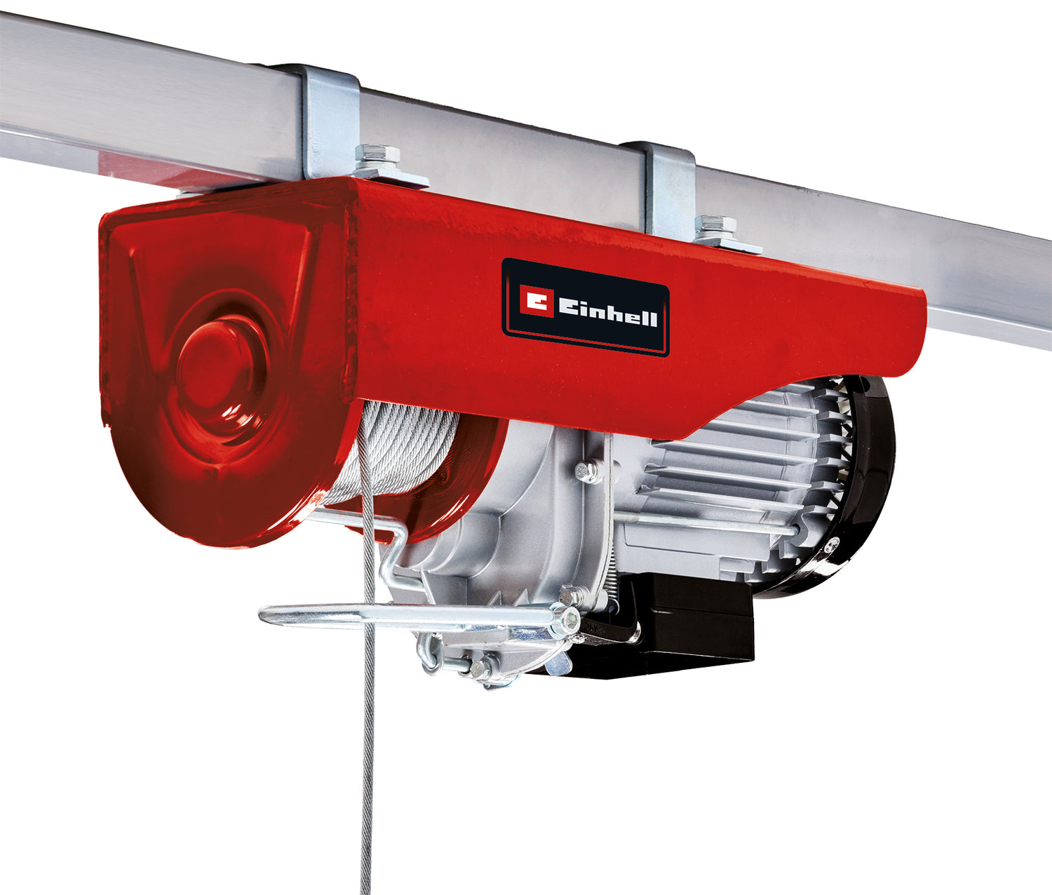 Palan electric Einhell TC-EH 600 (1.050 W, capacitate de incarcare fara rola de ghidare 300 kg pana la 18 m / cu rola de ghidare 600 kg pana la 9 m, cablu de 18 m, Ø 4,5 mm, incl. dispozitiv de siguranta pe carligul de incarcare