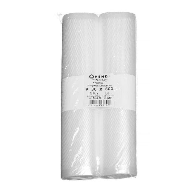 Pungi gofrate pentru depozitarea alimentelor, HENDI, set 2 role, 2 buc., 6000x300mm