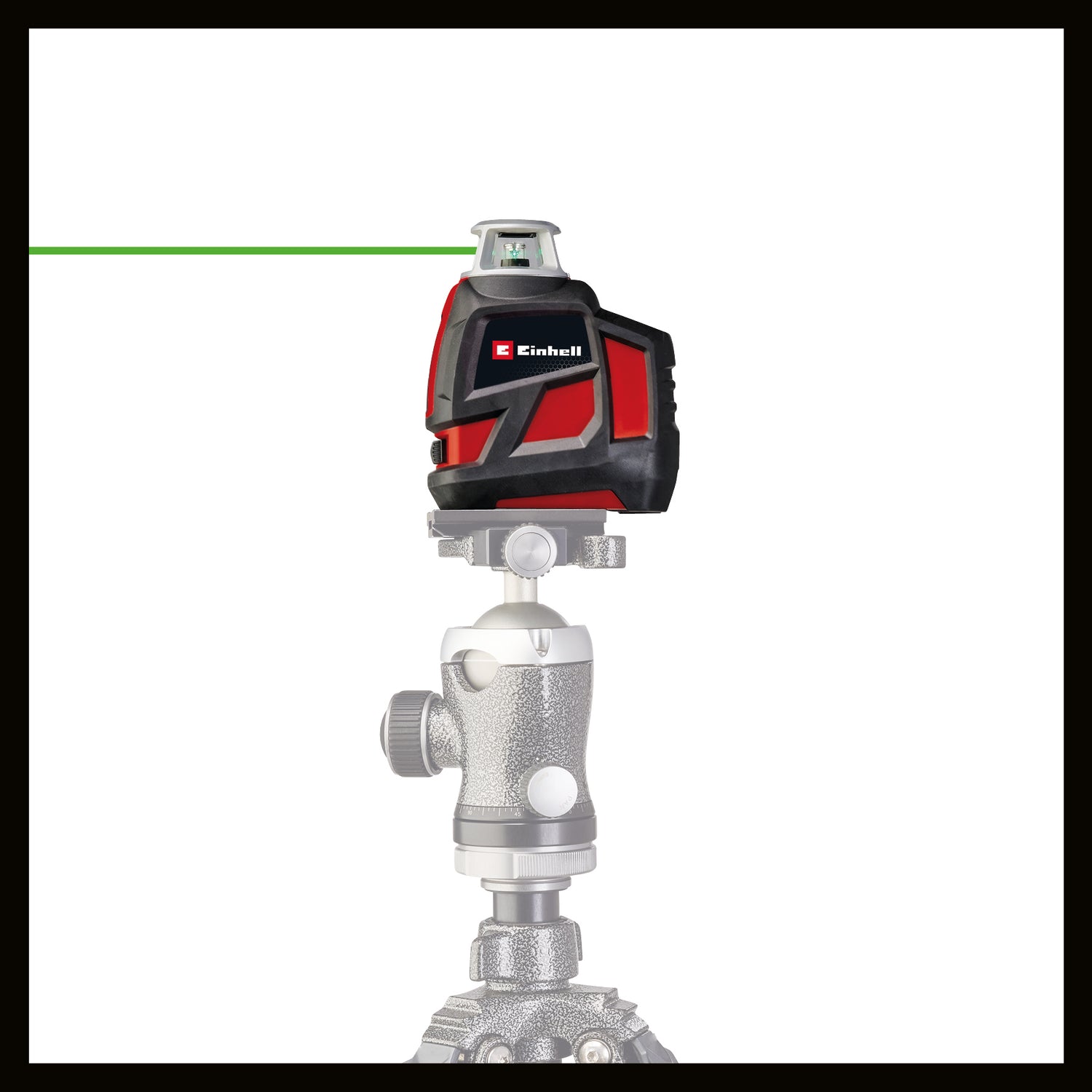 Laser cu linii in cruce Einhell TC-LL 360 G, autonivelare, linii laser verzi orizontale/verticale, nivela digitala, filet pentru trepied de 1/4", inclusiv husa si suport de montare pe perete
