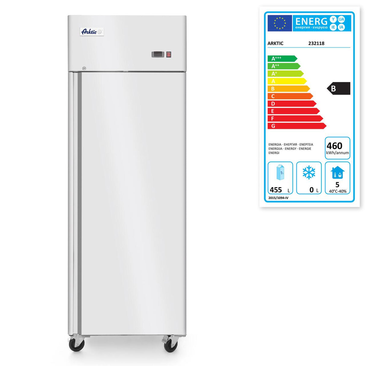 Dulap frigorific by Hendi cu 1 usa 670 l, Arktic, Profi Line, GN 2/1, 230V/220W, 730x805x(H)2065mm