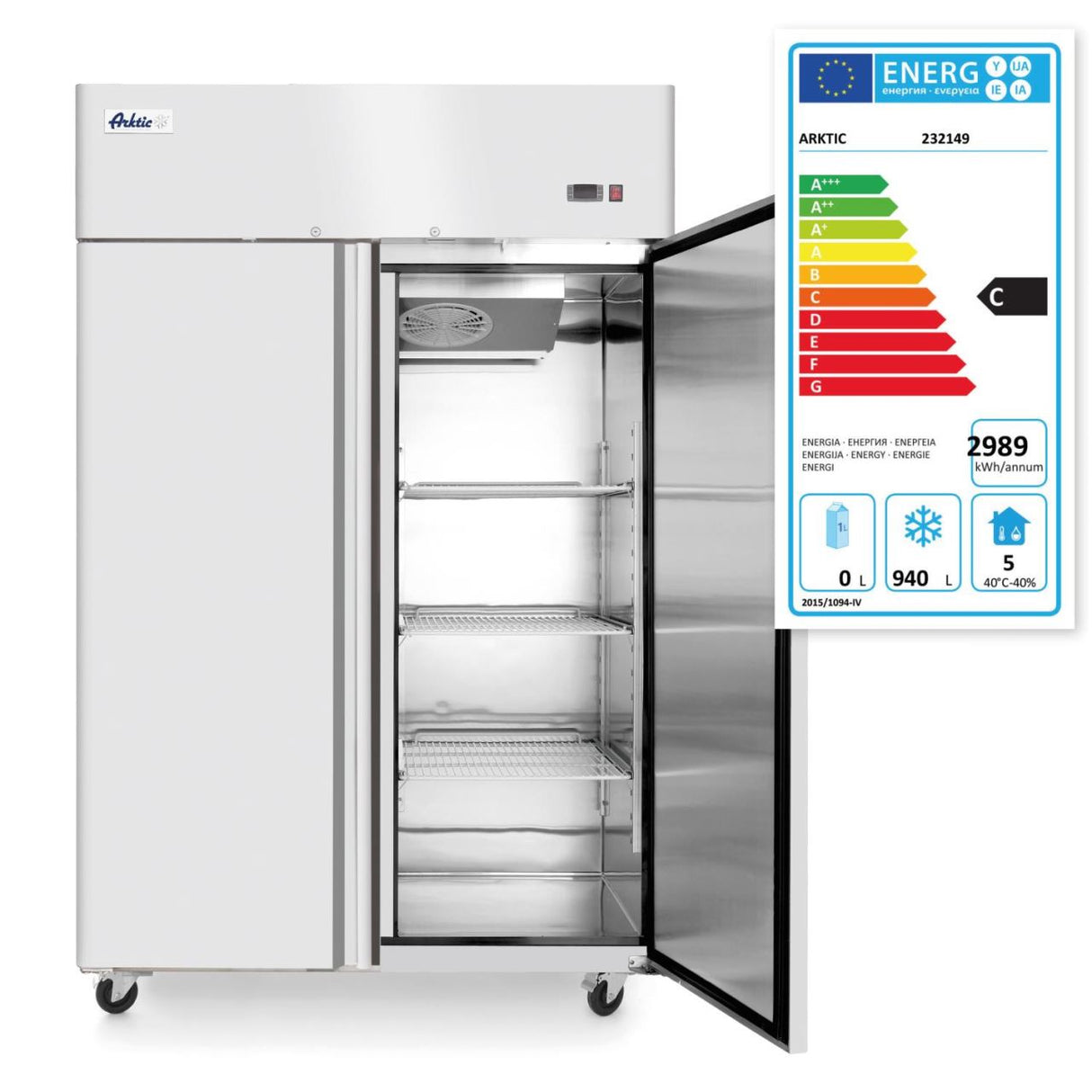 Congelator ARKTIC by Hendi Profi Line - cu 2 usi - 1300 lt,1314x805x(H)1940