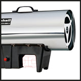 Aeroterma de aer cald pe acumulator Einhell GE-HG 18/370 Niro Li-Solo PXC (Li-ion, 37 kW, carcasa din tabla de otel inoxidabil, aprindere piezo, electrovalva, fara acumulator sau incarcator