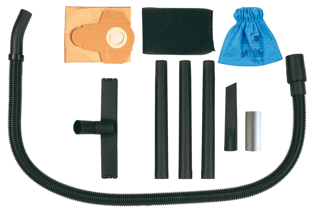 Einhell TC-VC 1815 száraz/nedves porszívó 1250 W, 180 mbar, robusztus 15 literes műanyag tartály, lefújó csatlakozó, 4 kerék, tartozéktartó, szívótömlővel, fúvókákkal és szűrőkkel együtt