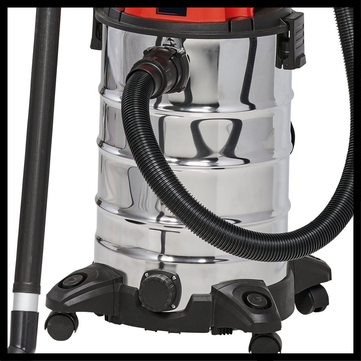 Einhell TC-VC 1930 S száraz/nedves porszívó (1500 W, 30 literes rozsdamentes acél tartály, lefújó csatlakozó, műanyag szívótömlővel, padló-/kiságytisztító fejjel, szűrőkkel)