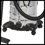 Einhell TC-VC 1930 S száraz/nedves porszívó (1500 W, 30 literes rozsdamentes acél tartály, lefújó csatlakozó, műanyag szívótömlővel, padló-/kiságytisztító fejjel, szűrőkkel)