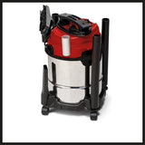 Einhell TC-VC 1812 S száraz/nedves porszívó (1250 lóerő, 36 mm-es tömlőrendszer, 12 literes rozsdamentes acél tartály, habszűrő, meghosszabbított fúvókák)