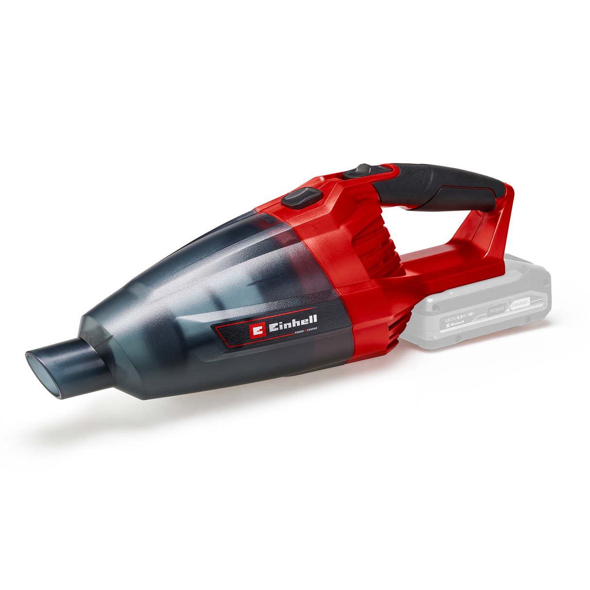 Einhell TE-VC 18 Li-Solo PXC akkus kézi porszívó (lítium-ion akkumulátor, 540 ml-es portartály, 3 fúvóka, hosszabbító, fali tartó, akkumulátor és töltő nélkül szállítjuk)