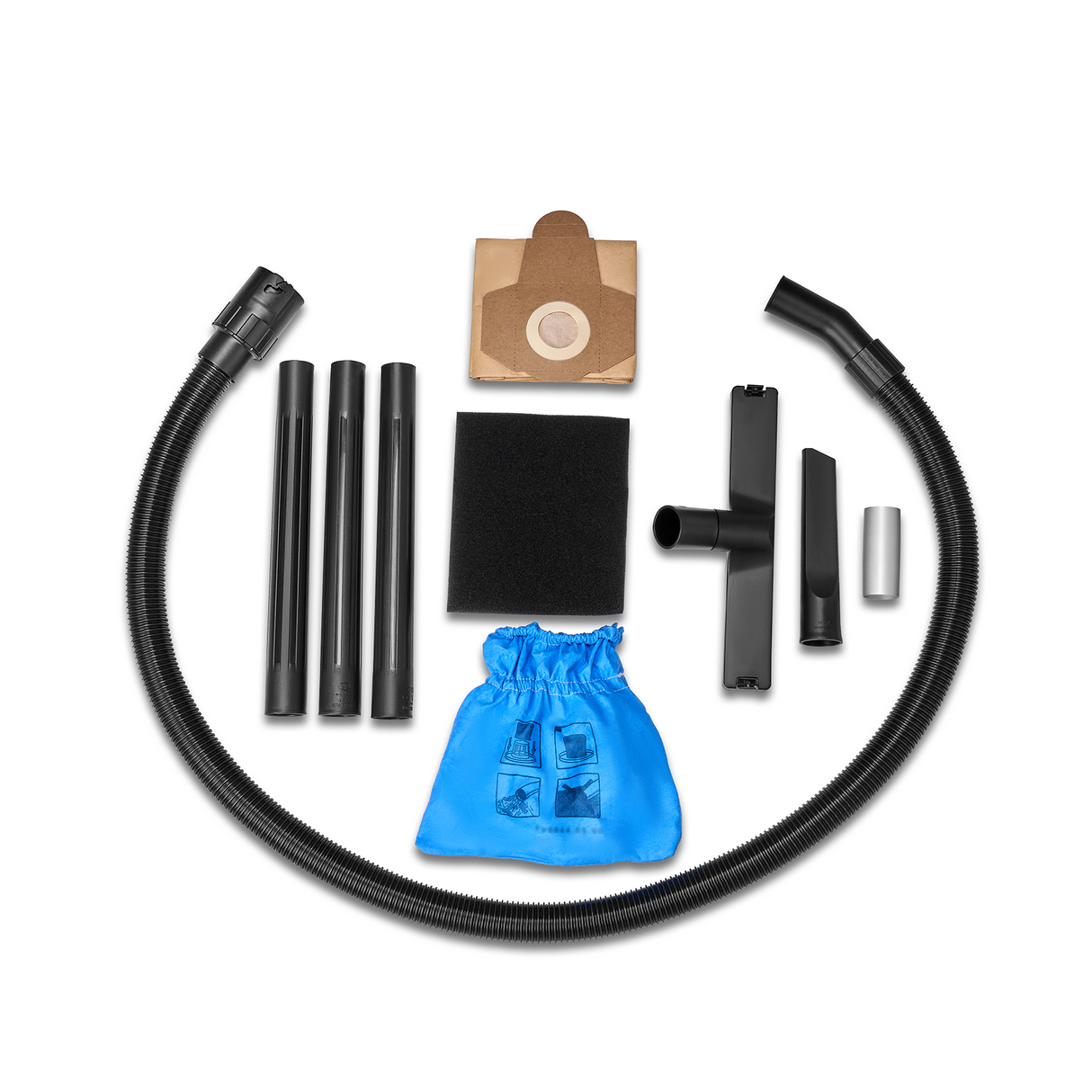 Aspirator umed/uscat pe acumulator Einhell TC-VC 18/15 Li-Solo Power X-Change (18 V, recipient 15 l, 4 role, suport pentru accesorii, incl. diverse filtre, fara acumulator