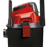 Aspirator umed/uscat pe acumulator Einhell TC-VC 18/15 Li-Solo Power X-Change (18 V, recipient 15 l, 4 role, suport pentru accesorii, incl. diverse filtre, fara acumulator