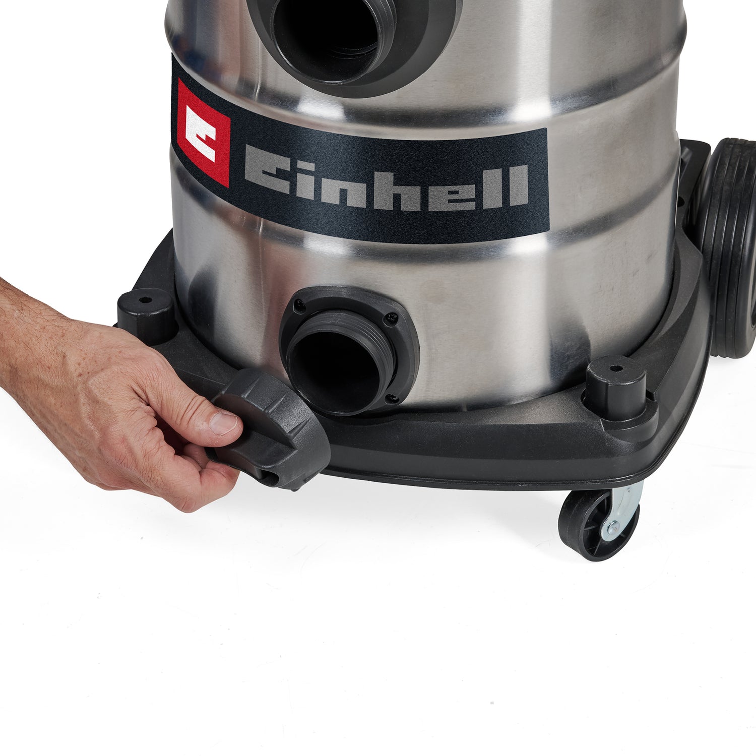 Aspirator umed/uscat pe acumulator Einhell TE-VC 36/25 Li S-Solo Power X-Change (36 V, recipient din otel inoxidabil de 25 L, capacitate de aspirare de 150 mbar, incl. selectie de filtre si duze, fara acumulator