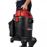 Aspirator umed/uscat Einhell TC-VC 2555 A,850 W, putere aspirare 180 mbar, priza automata, recipient 25 L, maner transport, inclusiv duze, filtre si sac colectare - imagine 5