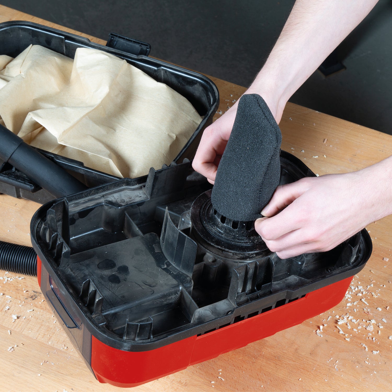 Set filtru spuma original Einhell (5x filtru spuma pentru aspiratorul fara cablu Einhell pentru lichide umede si uscate TE-VC 18/10 Li, Ø 70 mm, spuma cu grosimea de 10 mm, rezistent la rupere)