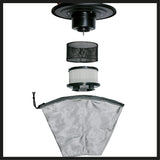 Aspirator de cenusa Einhell TC-AV 1718 D, 1.200 W, putere de aspirare 170 mbar, cuva de colectare din otel cu inchidere rapida de 18 l, prefiltru pentru praf fin, cartus filtrant