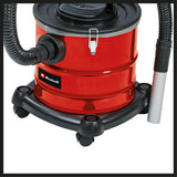Aspirator de cenusa Einhell TC-AV 1720 DW, 1250 W, putere de aspirare 175 mbar, incl. prefiltru pentru praf fin, recipient de colectare de 20 l, furtun de aspirare si teava de aspirare din aluminiu
