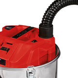 Aspirator de cenusa pe acumulator Einhell TE-AV 18/15 Li C-Solo Power X-Change , 18 V, capacitate de aspirare 100 mbar, recipient colector 15 L, sistem de curatare a filtrului, racord de suflare, fara acumulator