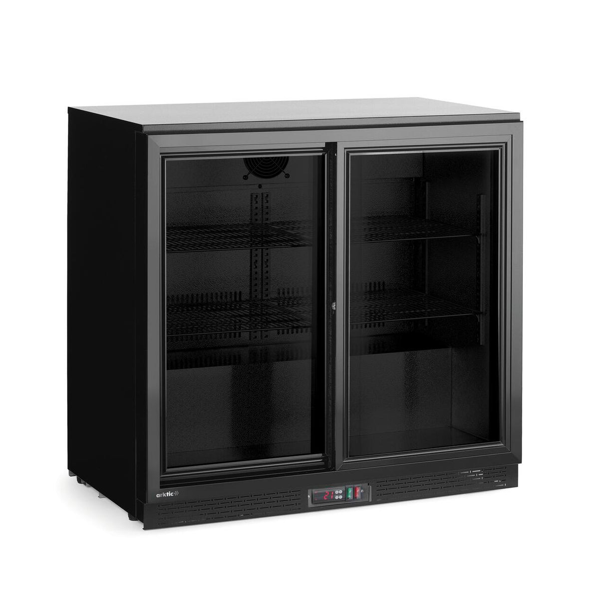 Vitrina de bar, Arktic, 197L, negru, 220-240V/160W, 900x520x(H)865mm