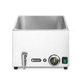 Set: Bain-marie HENDI Ranger cu robinet de scurgere + 3x GN 1/3 cu capac, HENDI, GN 1/1, 230V/1000W, 604x332x(H)242mm