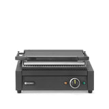 Grill Panini Hendi, striat pe partea superioara si inferioara, 2200W, negru