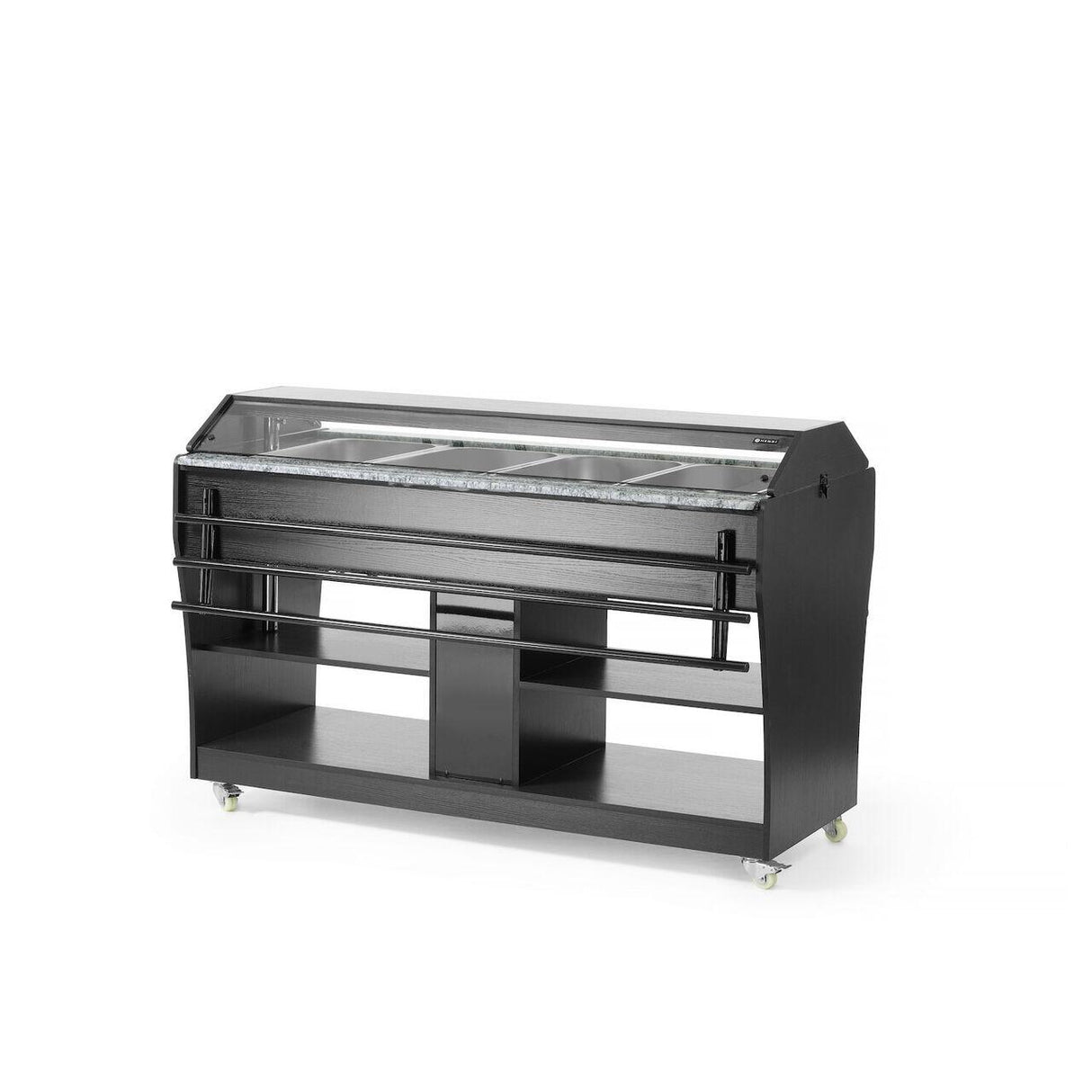 Carucior incalzire GN1/1 pentru bufet Hendi, capacitate 1490L, 2000w, 1490x765x(H)1370mm