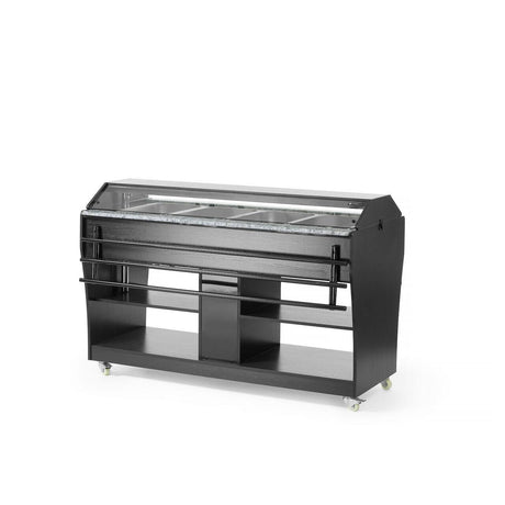 Carucior incalzire GN1/1 pentru bufet Hendi, capacitate 1490L, 2000w, 1490x765x(H)1370mm
