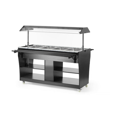 Carucior incalzire GN1/1 pentru bufet Hendi, capacitate 1490L, 2000w, 1490x765x(H)1370mm