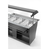 Carucior incalzire GN1/1 pentru bufet Hendi, capacitate 1490L, 2000w, 1490x765x(H)1370mm